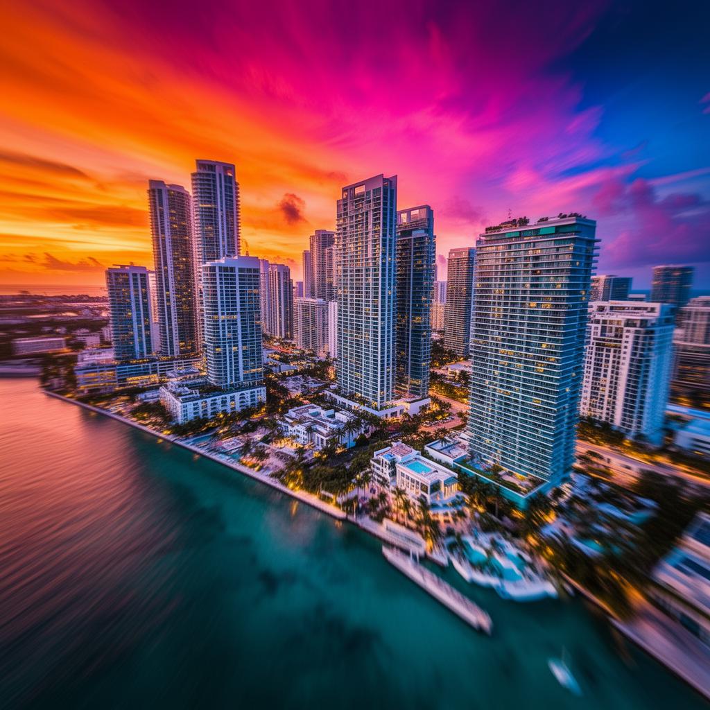 Empire skyline at sunset